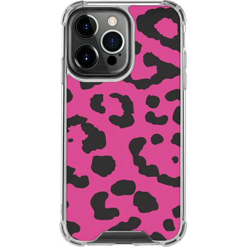 Rosy Leopard iPhone 14 Pro Clear Case