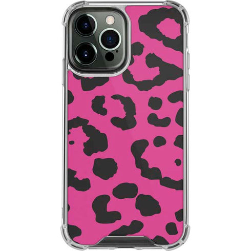 Rosy Leopard iPhone 14 Pro Max Clear Case