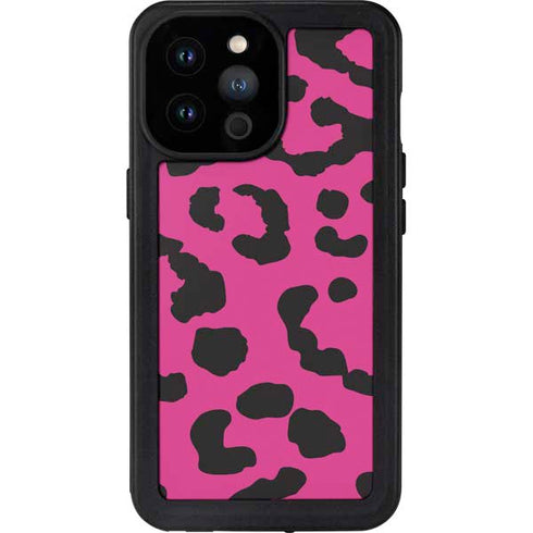 Rosy Leopard iPhone 14 Pro Max Waterproof Case