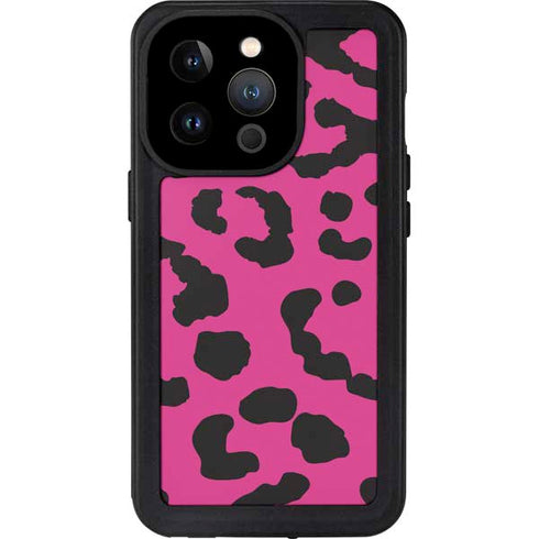 Rosy Leopard iPhone 14 Pro Waterproof Case