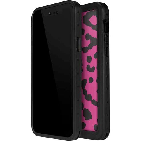 Rosy Leopard iPhone 15 Plus Waterproof Case