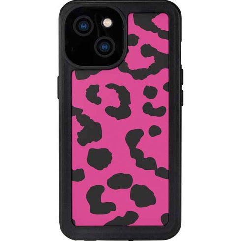 Rosy Leopard iPhone 15 Waterproof Case