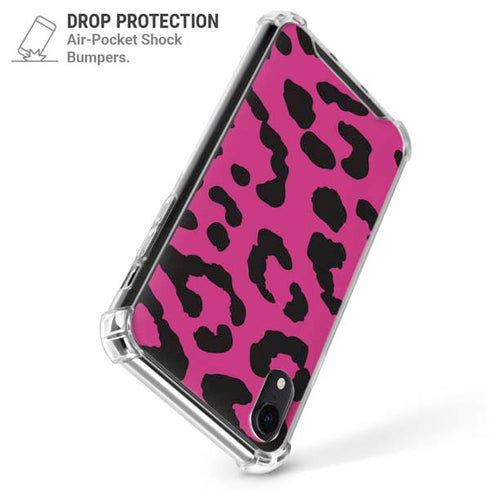 Rosy Leopard iPhone XR Clear Case