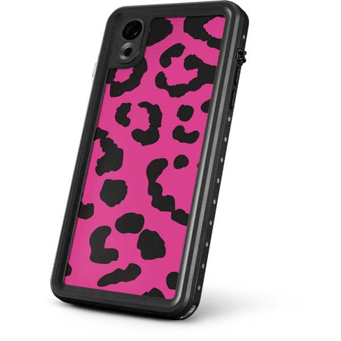 Rosy Leopard iPhone XR Waterproof Case