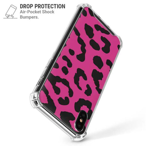 Rosy Leopard iPhone XS Max Clear Case