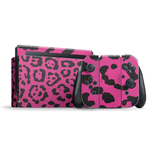 Rosy Leopard Nintendo Switch Bundle Skin
