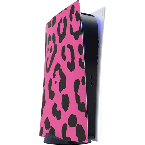 Rosy Leopard PS5 Digital Edition Console Skin