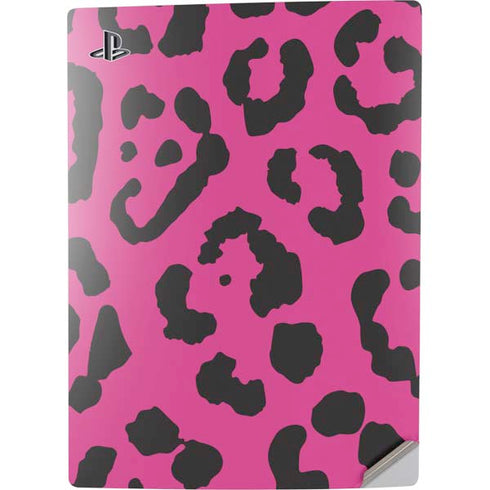 Rosy Leopard PS5 Digital Edition Console Skin