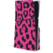 Rosy Leopard PS5 Slim Disk Console Skin
