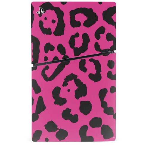 Rosy Leopard PS5 Slim Digital Edition Console Skin