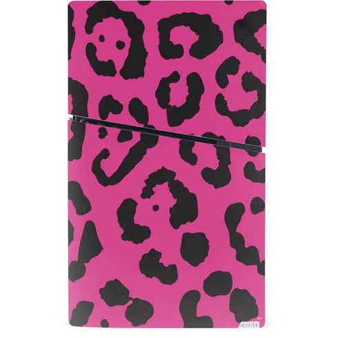 Rosy Leopard PS5 Slim Digital Edition Console Skin