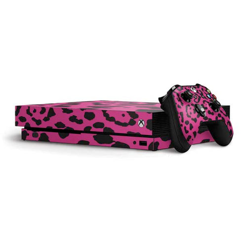 Rosy Leopard Xbox One X Bundle Skin