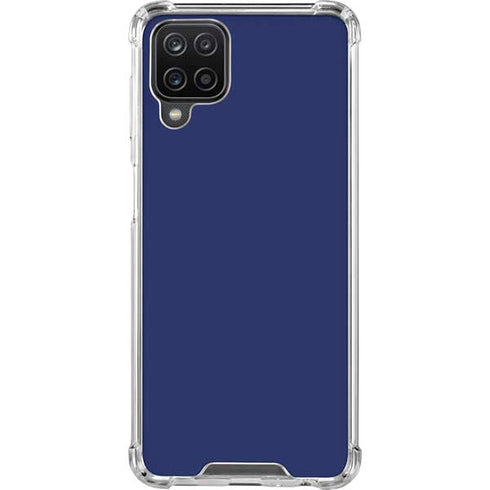 Royal Blue Galaxy A12 Clear Case