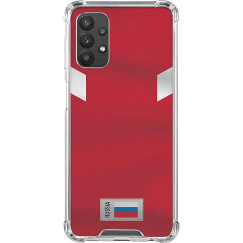 Russia Soccer Flag Galaxy A32 5G Clear Case