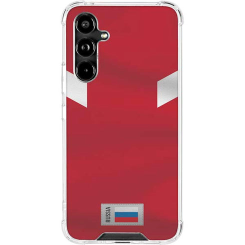 Russia Soccer Flag Galaxy A54 5G Clear Case