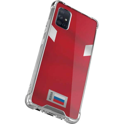 Russia Soccer Flag Galaxy A71 5G Clear Case