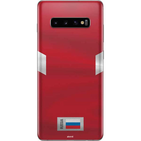 Russia Soccer Flag Galaxy S10 Plus Skin
