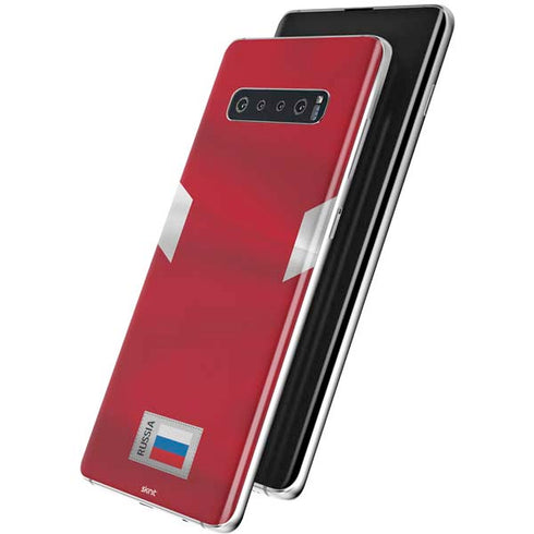Russia Soccer Flag Galaxy S10 Plus Skin