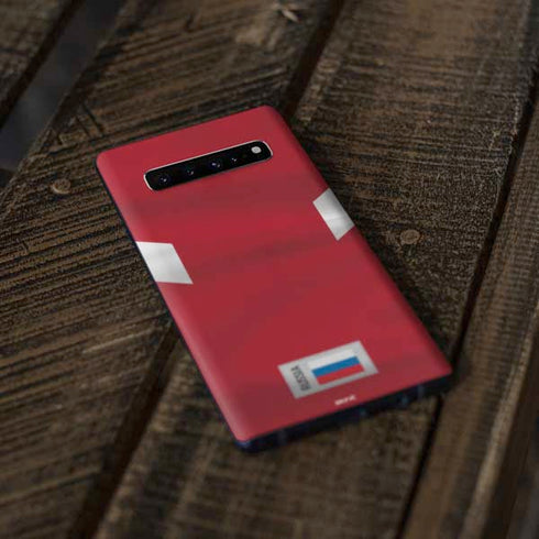 Russia Soccer Flag Galaxy S10 Skin