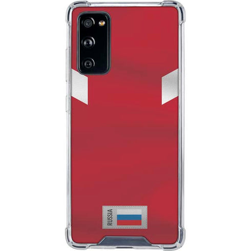 Russia Soccer Flag Galaxy S20 FE Clear Case