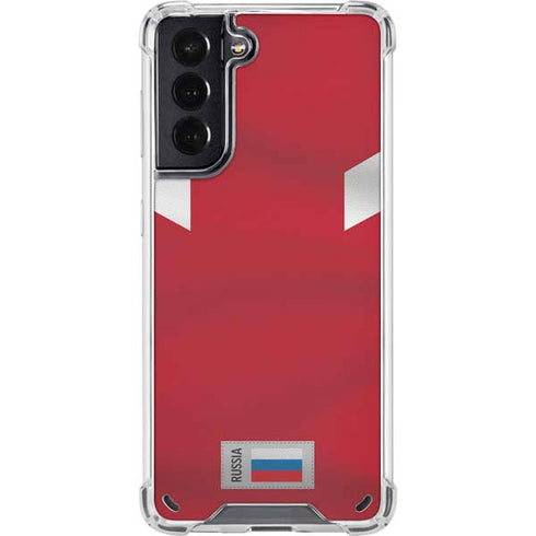 Russia Soccer Flag Galaxy S21 5G Clear Case