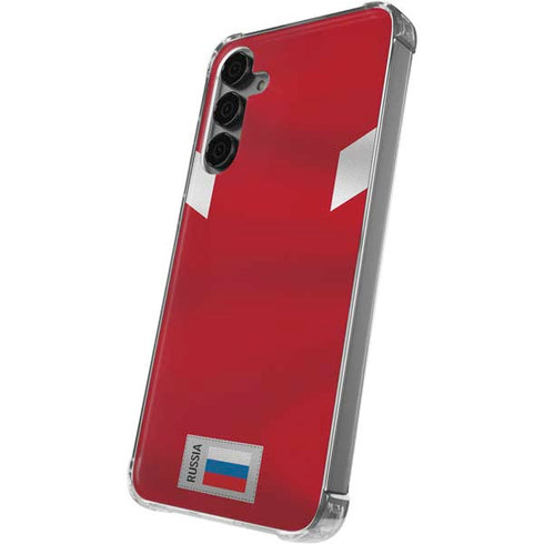 Russia Soccer Flag Galaxy S24 Plus Clear Case
