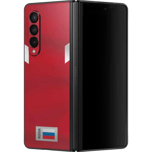 Russia Soccer Flag Galaxy Z Fold3 5G Skin