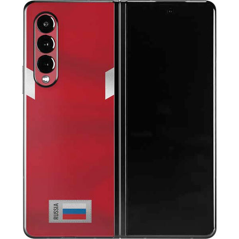 Russia Soccer Flag Galaxy Z Fold3 5G Skin