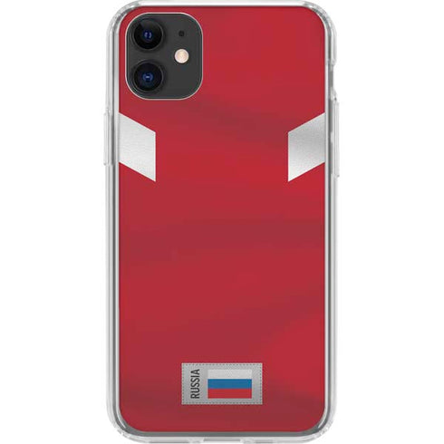 Russia Soccer Flag iPhone 11 Clear Case