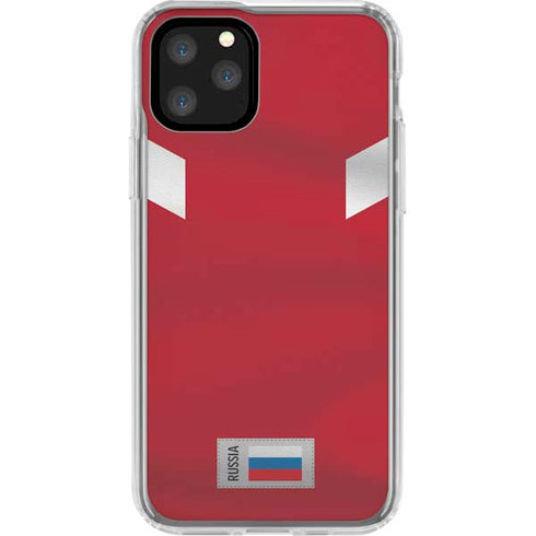 Russia Soccer Flag iPhone 11 Pro Clear Case