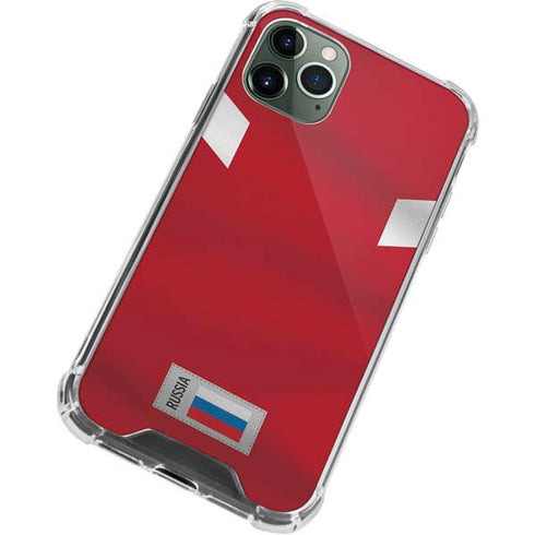 Russia Soccer Flag iPhone 12 Pro Max Clear Case