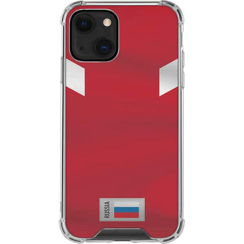 Russia Soccer Flag iPhone 13 Clear Case