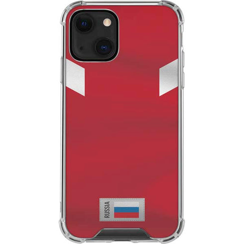 Russia Soccer Flag iPhone 13 Mini Clear Case