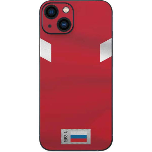 Russia Soccer Flag iPhone 14 Plus Skin