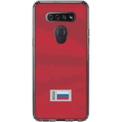 Russia Soccer Flag LG K51/Q51 Clear Case