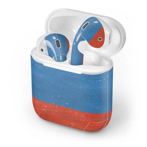 Russian Flag Distressed Apple AirPods Skin