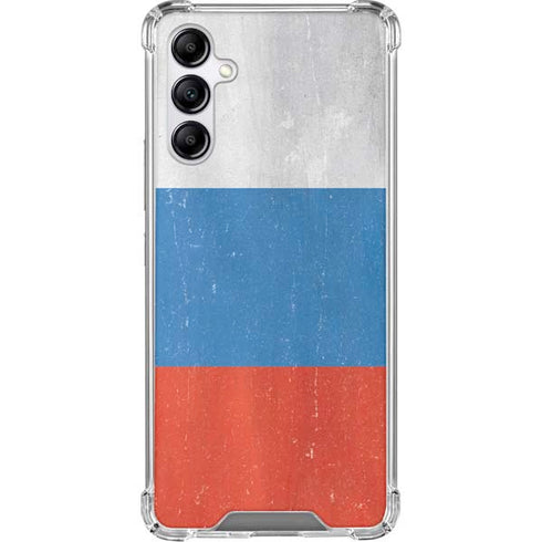 Russian Flag Distressed Galaxy A15 5G Clear Case