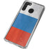 Russian Flag Distressed Galaxy A21 Clear Case