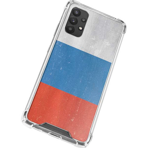 Russian Flag Distressed Galaxy A32 5G Clear Case