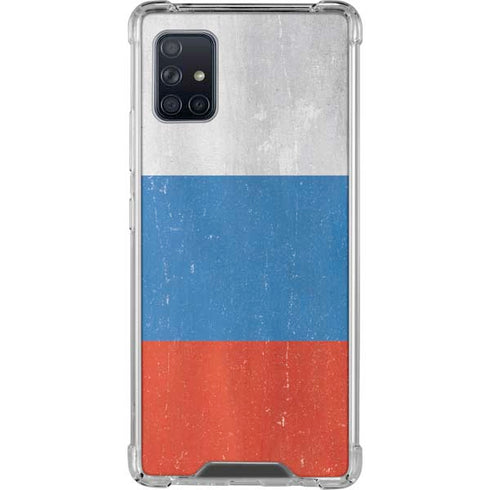 Russian Flag Distressed Galaxy A51 5G Clear Case