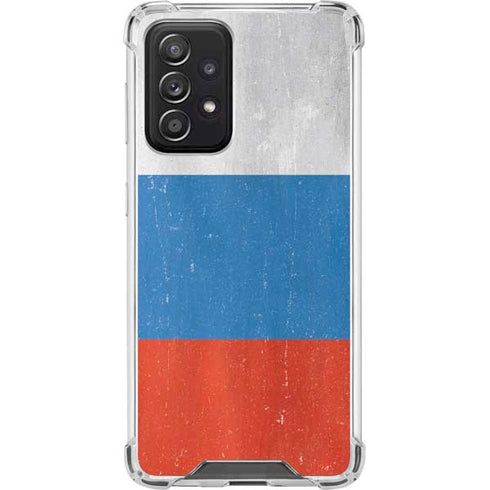 Russian Flag Distressed Galaxy A52 5G Clear Case