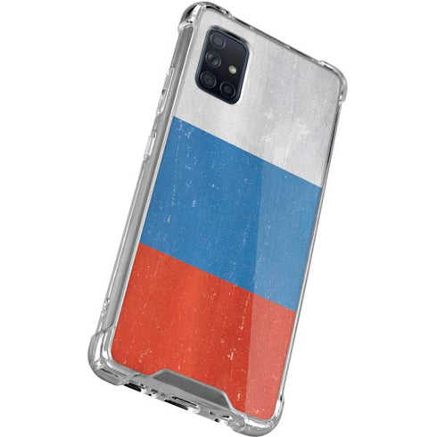 Russian Flag Distressed Galaxy A71 5G Clear Case