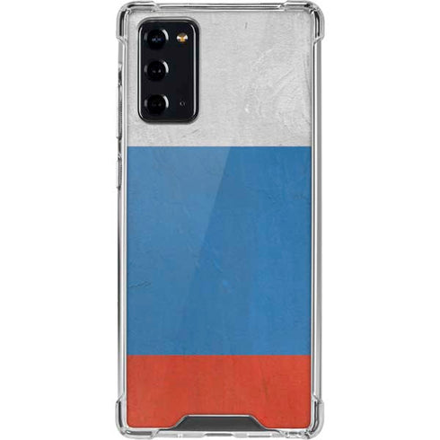 Russian Flag Distressed Galaxy Note20 5G Clear Case