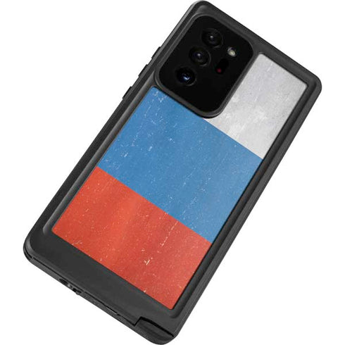 Russian Flag Distressed Galaxy Note20 Ultra 5G Waterproof Case