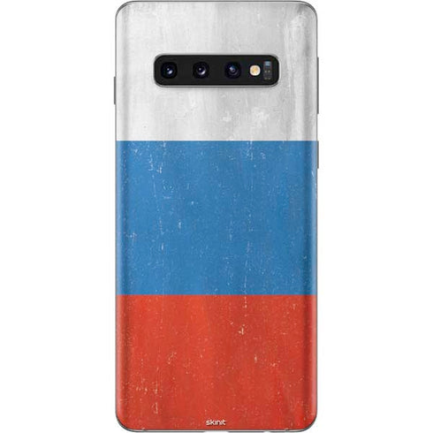 Russian Flag Distressed Galaxy S10 Skin