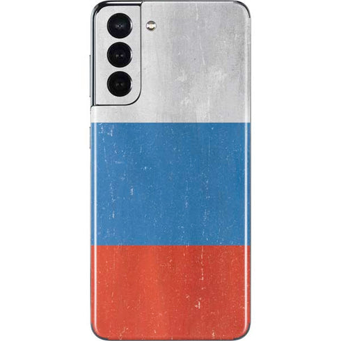 Russian Flag Distressed Galaxy S21 5G Skin