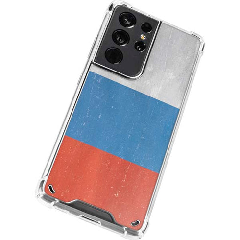 Russian Flag Distressed Galaxy S21 Ultra 5G Clear Case