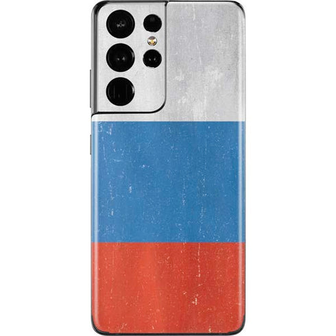 Russian Flag Distressed Galaxy S21 Ultra 5G Skin