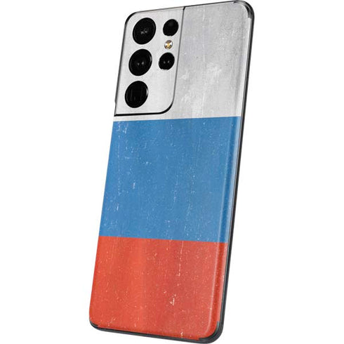 Russian Flag Distressed Galaxy S21 Ultra 5G Skin