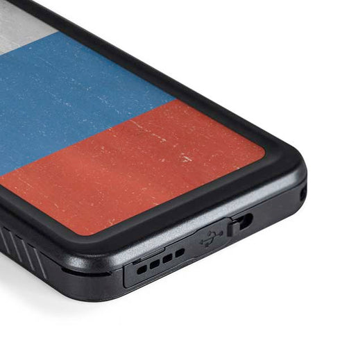Russian Flag Distressed Galaxy S23 Waterproof Case
